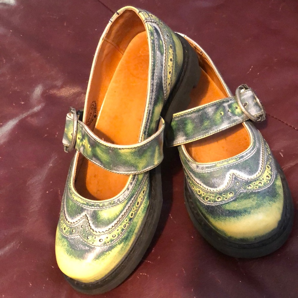 John Fluevog Angela Acid Green Shoes